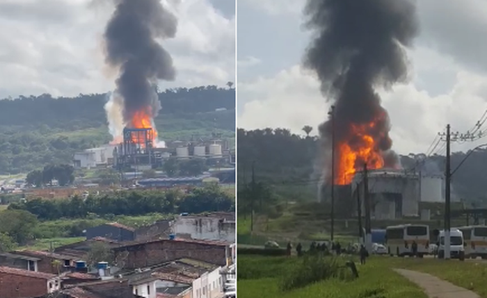 Incêndio na Usina Caeté