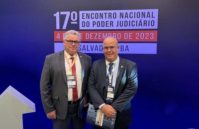 Presidente e corregedor no lançamento do pacto pela linguagem simples