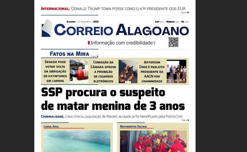 SSP procura o suspeito de matar menina de 3 anos