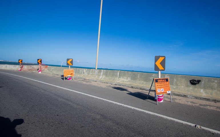 Muro de contenção da Ponte Divaldo Suruagy recebe reparos a partir desta segunda-feira