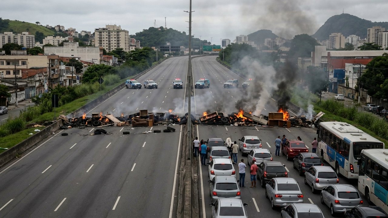 Tiroteio e barricadas interditam Ayrton Senna e vias na Zona Sudoeste do Rio