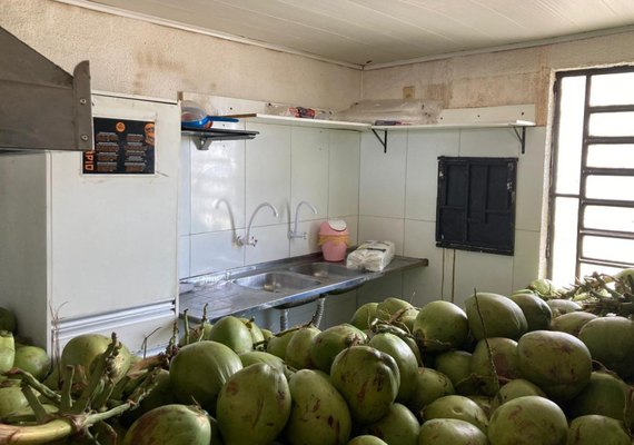 Vigilância Sanitária de Maceió interdita comércio de água de coco por irregularidades no bairro Jatiúca