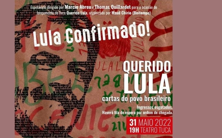 Livro com cartas para Lula será lançado nesta 3ª em SP