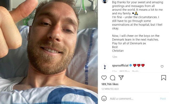 Atleta de 29 anos sofreu parada cardíaca durante jogo da Eurocopa