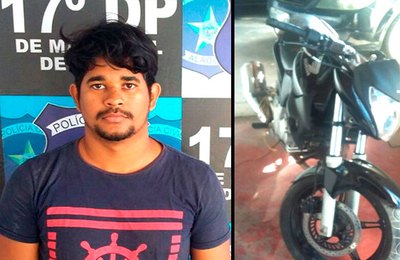 Jovem é preso em flagrante por receptação e moto roubada é recuperada