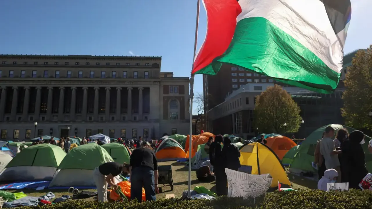 Estudantes pró-Palestina acampam na maior universidade do México