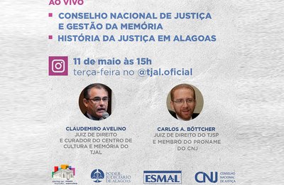 Dia da Memória do Judiciário: TJAL promove live no Instagram às 15h