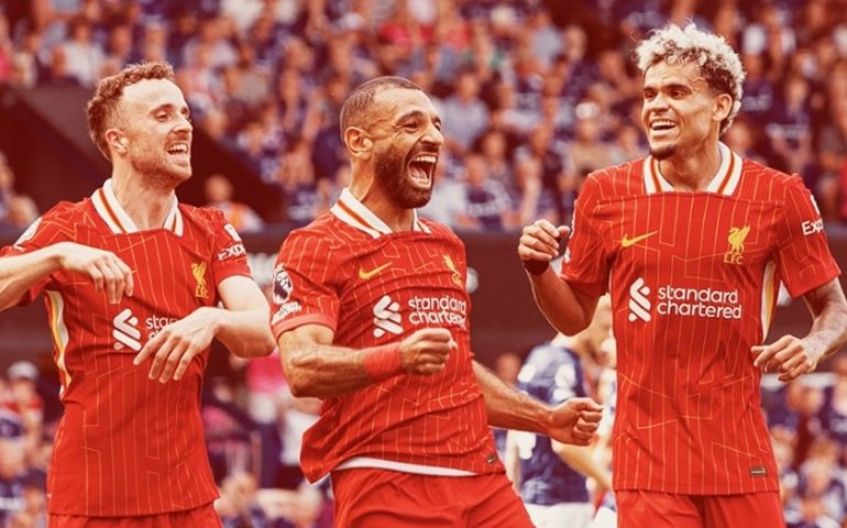 Sem Klopp e com brilho de Salah, Liverpool 'acorda' no 2º tempo e bate Ipswich no Inglês