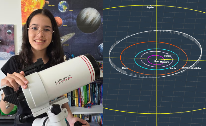 Asteroide 292352 recebe nome de Nicolinha em homenagem à jovem astrônoma Asteroide 292352 recebe nome de Nicolinha em homenagem à jovem astrônoma