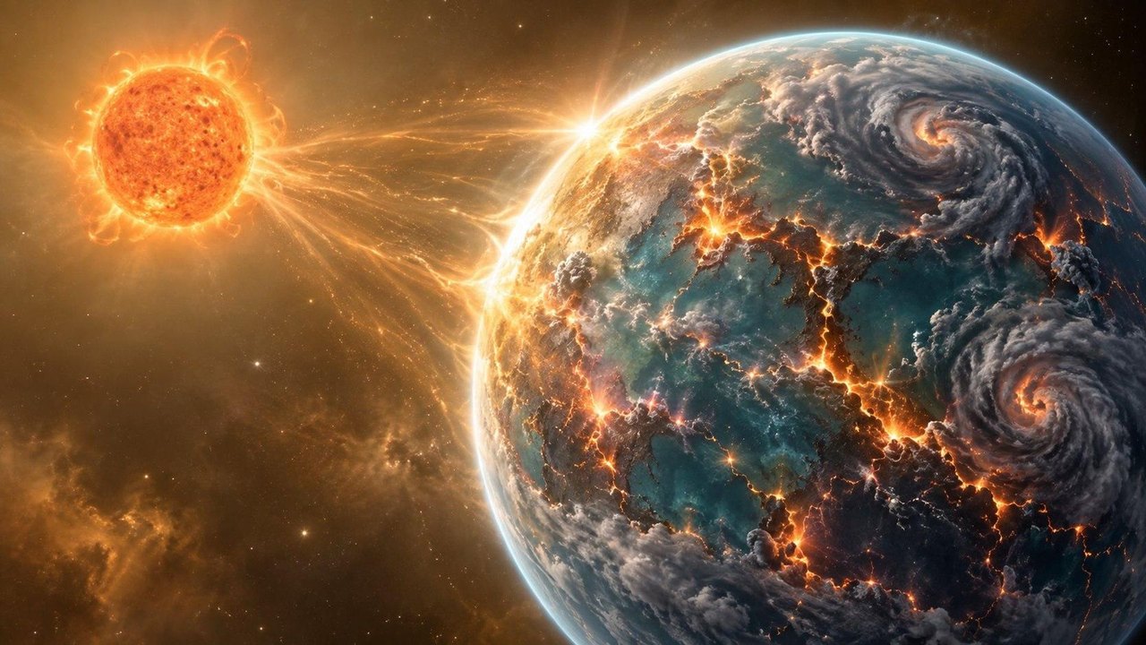 Exoplaneta surpreende com órbita retrógrada e desalinhada