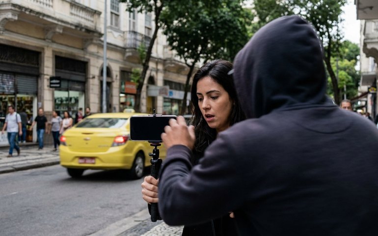 Influenciadora tailandesa tem celular roubado durante live em Botafogo; vídeo mostra ação de criminoso
