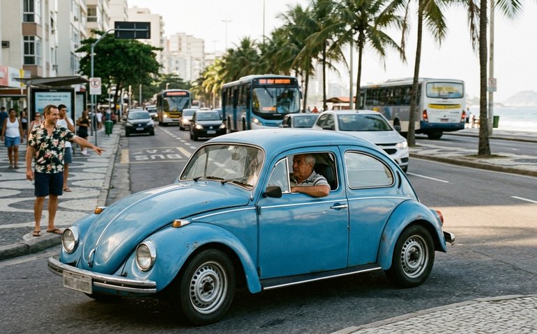 Três décadas após sair de linha, Fusca segue símbolo de paixão e chama atenção nas ruas do Rio