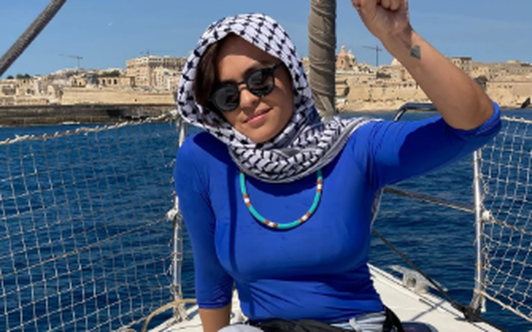 Ato pede libertação de ativistas de flotilha e medidas duras do Brasil