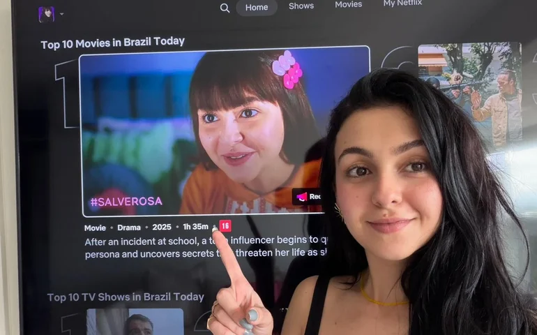 Suspense #Salve Rosa, protagonizado por Klara Castanho, alcança o topo da Netflix