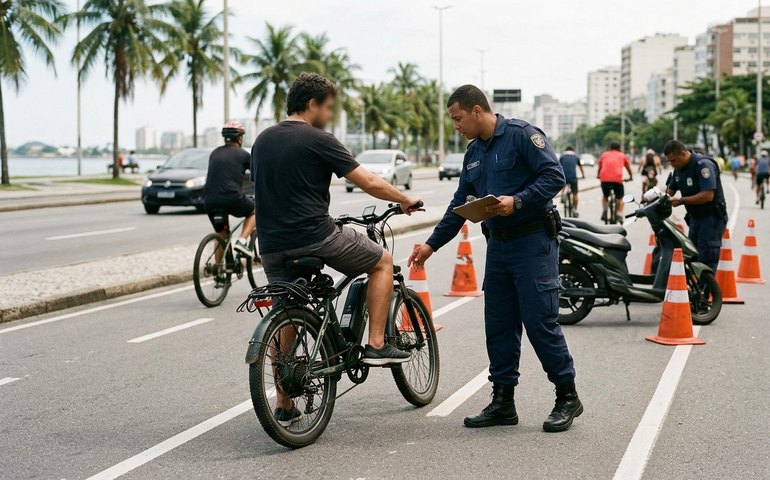 Prefeitura do Rio intensifica fiscalização e aplica mais de 100 multas a bicicletas e ciclomotores elétricos