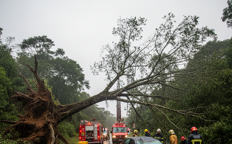 Chuvas em SP: mulher morre após carro ser atingido por árvore; mortes chegam a 10 no Estado
