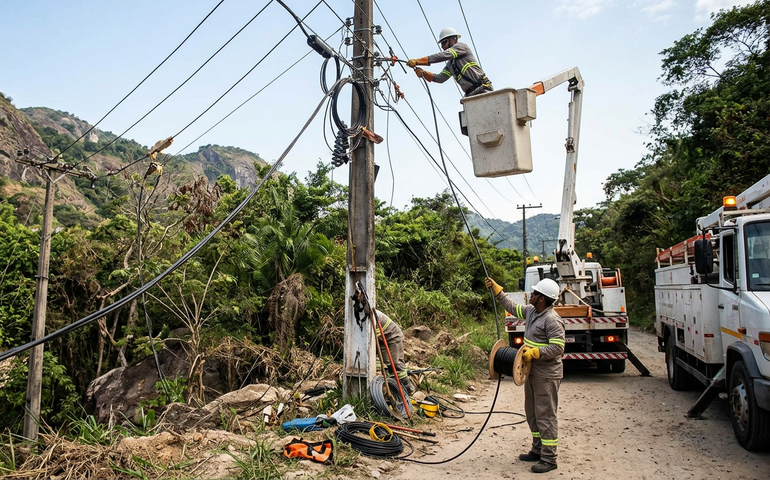 Energia é restabelecida em bairros da Zona Sudoeste após queda de fio de alta tensão no Catonho