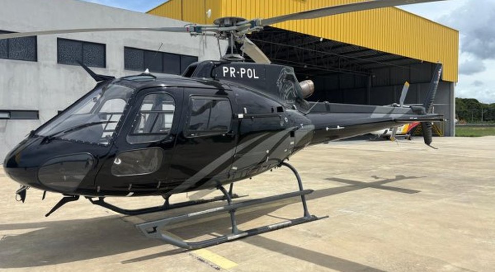 Helicóptero da SSP em leilão. Fonte: Leilões Freire