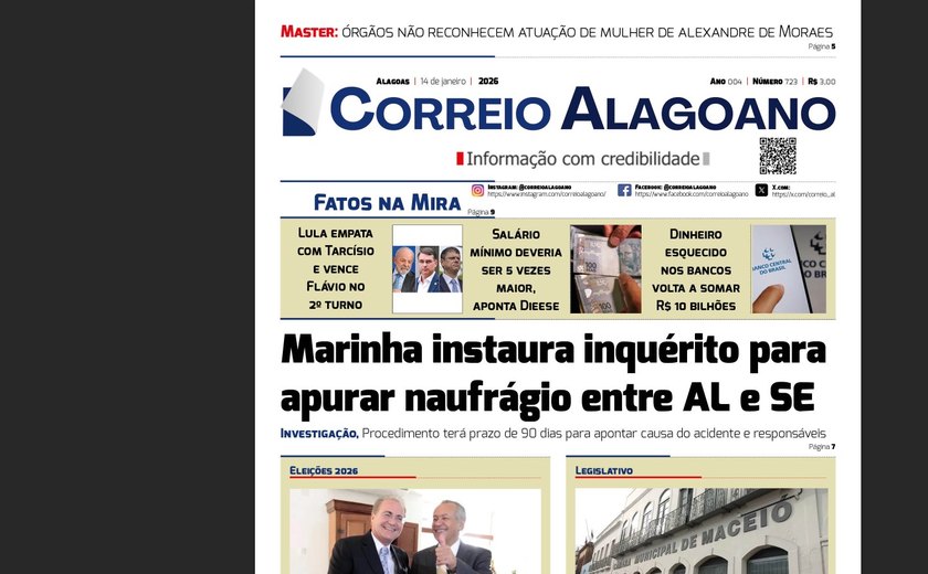 Marinha instaura inquérito para apurar naufrágio entre AL e SE