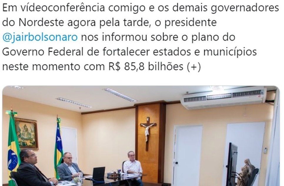 PRINT TWITTER BELIVALDO / Foto: Reprodução Twitter