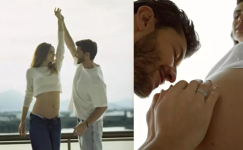 Camila Queiroz e Klebber Toledo estão à espera do primeiro filho