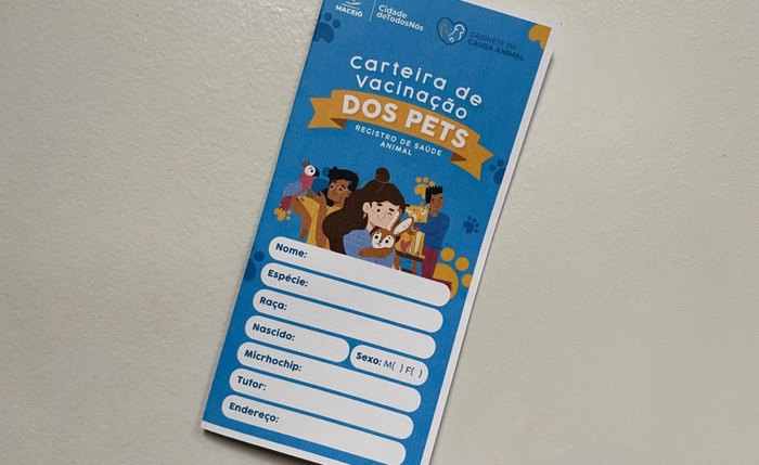 Cartão de vacina pode ser baixado pelos tutores Cartão de vacina pode ser baixado pelos tutores