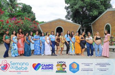 Semana do Bebê: Grupo de Gestantes de Campo Alegre participa de ensaio para Book Fotográfico