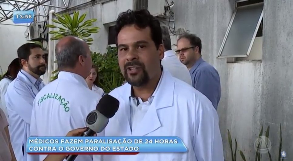 Elton Monteiro vice-presidente Sindimed / Foto: Reprodução da TV Atalaia