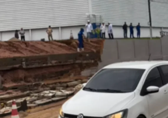 VÍDEO: Muro da Sococo desaba durante chuvas e deixa mulher ferida