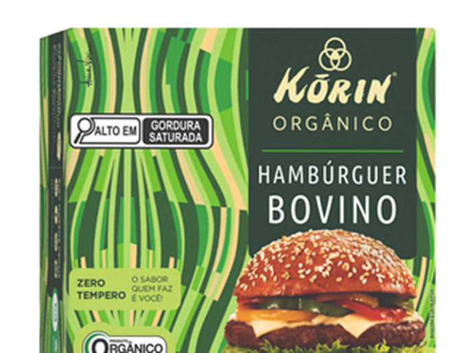 Hambúrguer bovino orgânico com nova formulação e menos gordura é novidade da Korin Alimentos