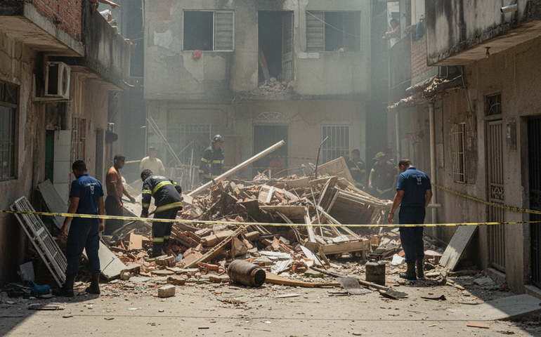 Explosão em residência na Rocinha deixa três feridos