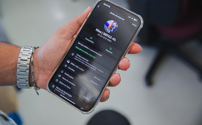 Procura pelos serviços fazendários por meio do WhatsApp equivale a cerca de 65% do total de contribuintes