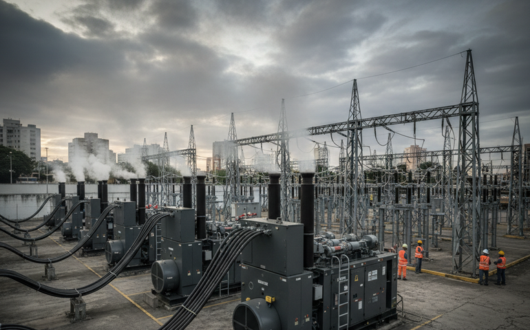 Light utiliza geradores para manter subestação do Cachambi após apagão no Grande Méier