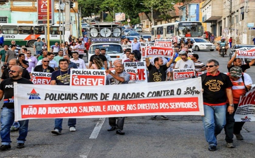 Policiais civis de Alagoas entram em greve nesta sexta-feira