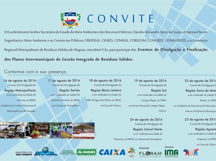 Semarh divulga resultados dos Planos Intermunicipais de Resíduos Sólidos