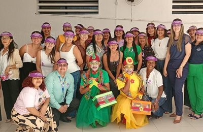 Servidoras da Semdes participam de ação de conscientização sobre violência contra a mulher