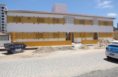 Superintendência do Ronda no Bairro vistoria obras da futura base do programa em Arapiraca