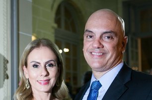 Alexandre de Moraes e sua mulher Viviane Barci