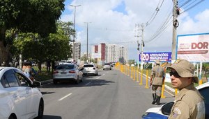 Trânsito é parcialmente bloqueado nos dois sentidos da ponte do Rio Poxim em Aracaju / Foto: Foto: SMTT/Aracaju