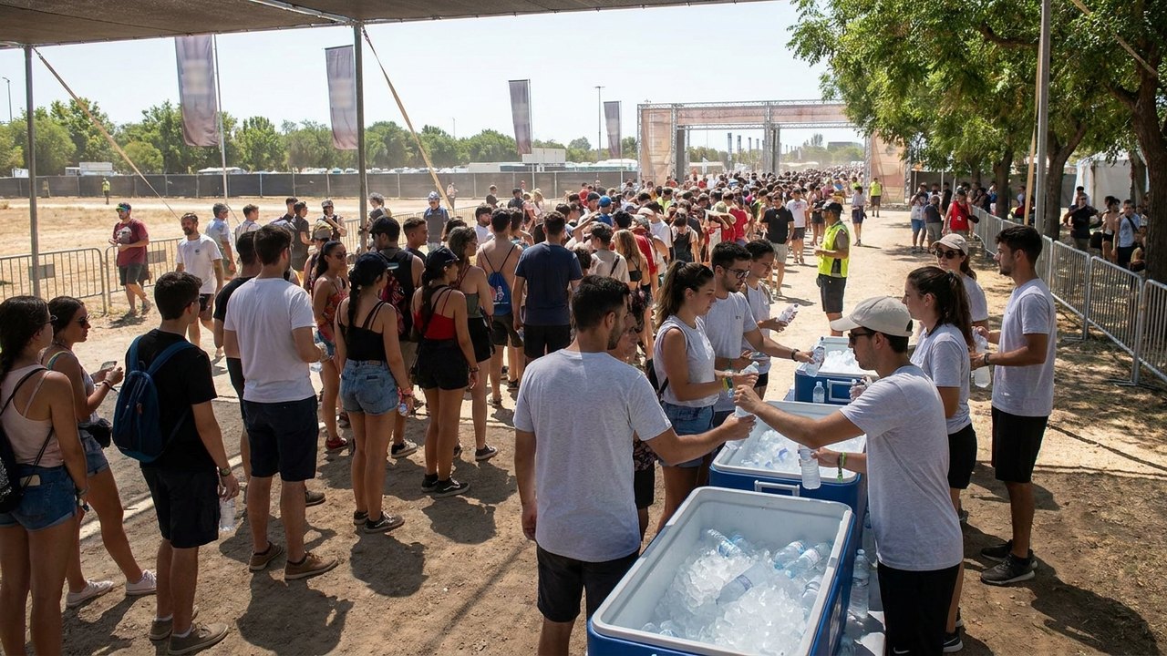 Ação especial de hidratação alivia calor dos fãs com distribuição gratuita de água até a Cidade do Rock