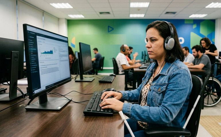 Empresa de tecnologia oferece 10 mil vagas em capacitação na área para pessoas com deficiência