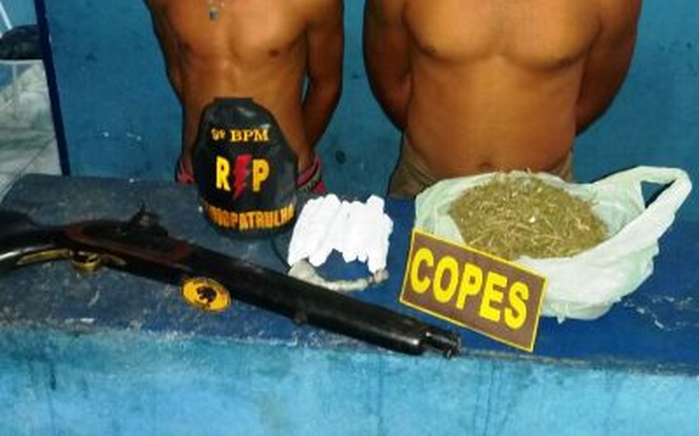 Operação conjunta apreende drogas e arma de fogo em Mata Grande