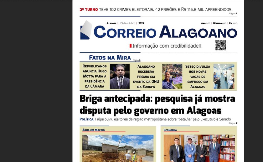 Briga antecipada: pesquisa já mostra disputa pelo governo em Alagoas