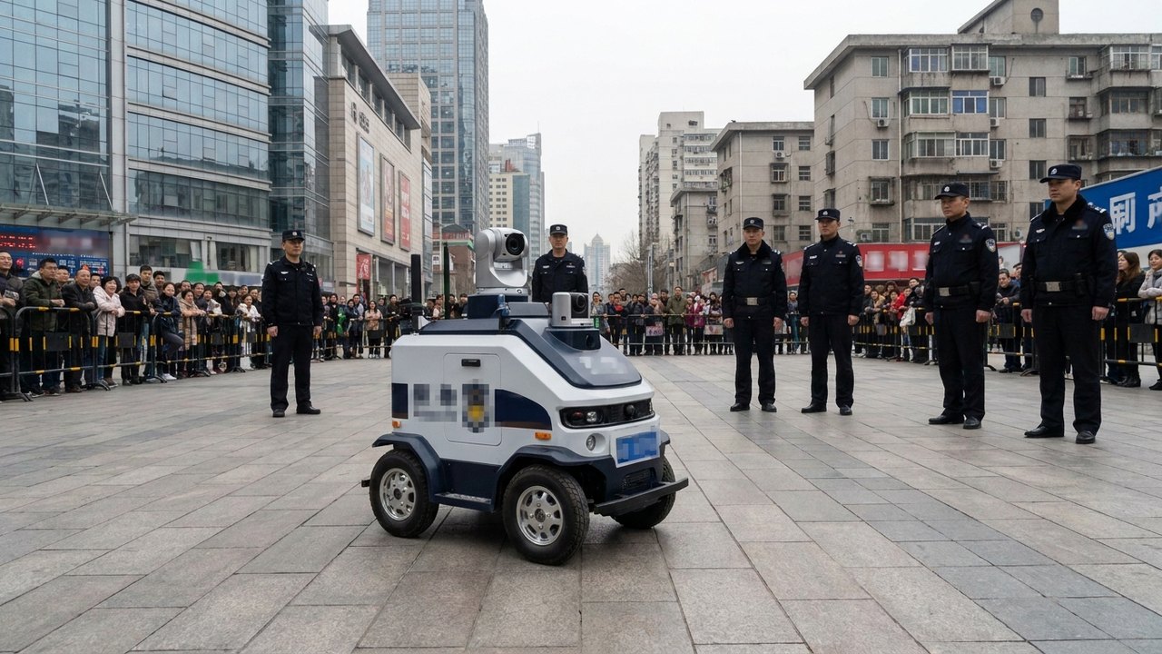 Uma profissão a menos para humanos: Policiais de tráfego robóticos são testados em cruzamentos na China