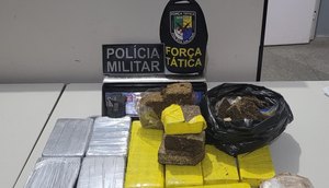 Mais de 11kg de crack, maconha e cocaína são apreendidos após perseguição na Grande Aracaju / Foto: Foto: Polícia Militar/SE