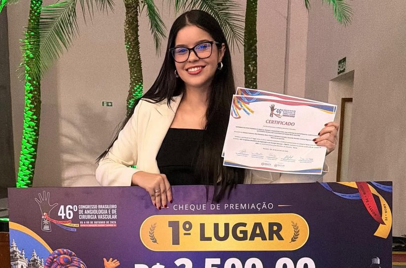 Estudante de Medicina da Uncisal conquista o 1º lugar no 46º Congresso Brasileiro de Cirurgia Vascular