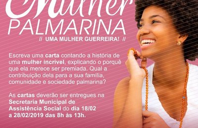 Prefeitura de União dos Palmares lança o Prêmio Mulher Palmarina    