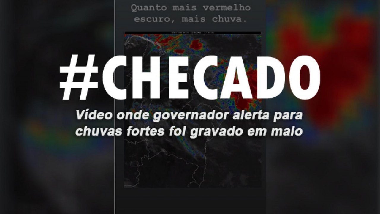 Vídeo onde governador de Alagoas alerta para chuvas fortes foi gravado em maio