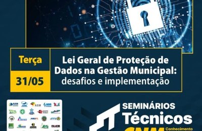 Com inscrições ainda abertas, seminário sobre Lei Geral de Proteção de Dados será nesta terça-feira, 31