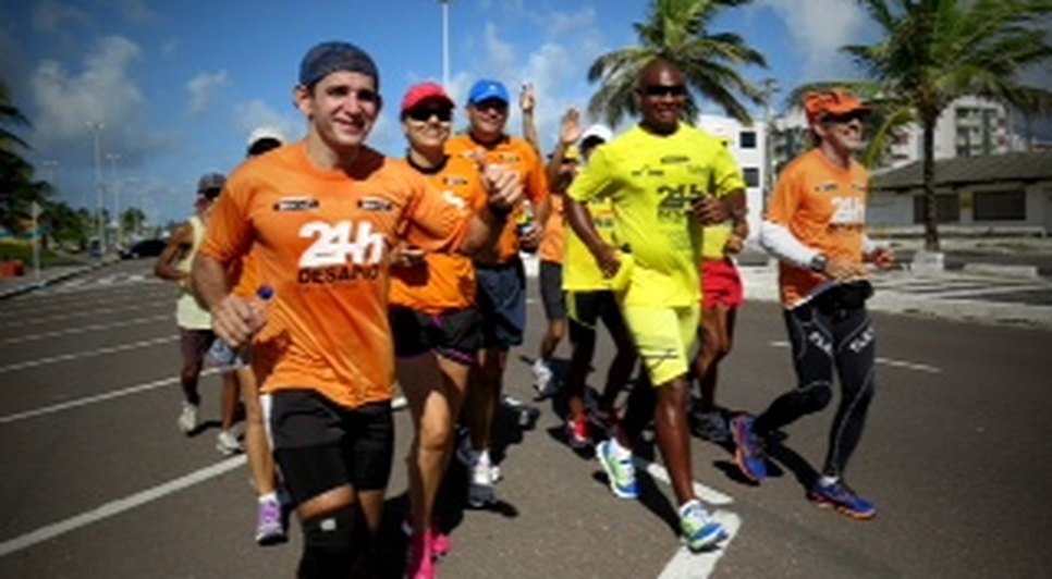 Incentivadores acompanharam a prova do ultramaratonista/ Foto: Reprodução TV Atalaia